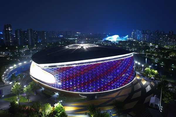 Venues Ready| New sports venue lights up Hangzhou skyline